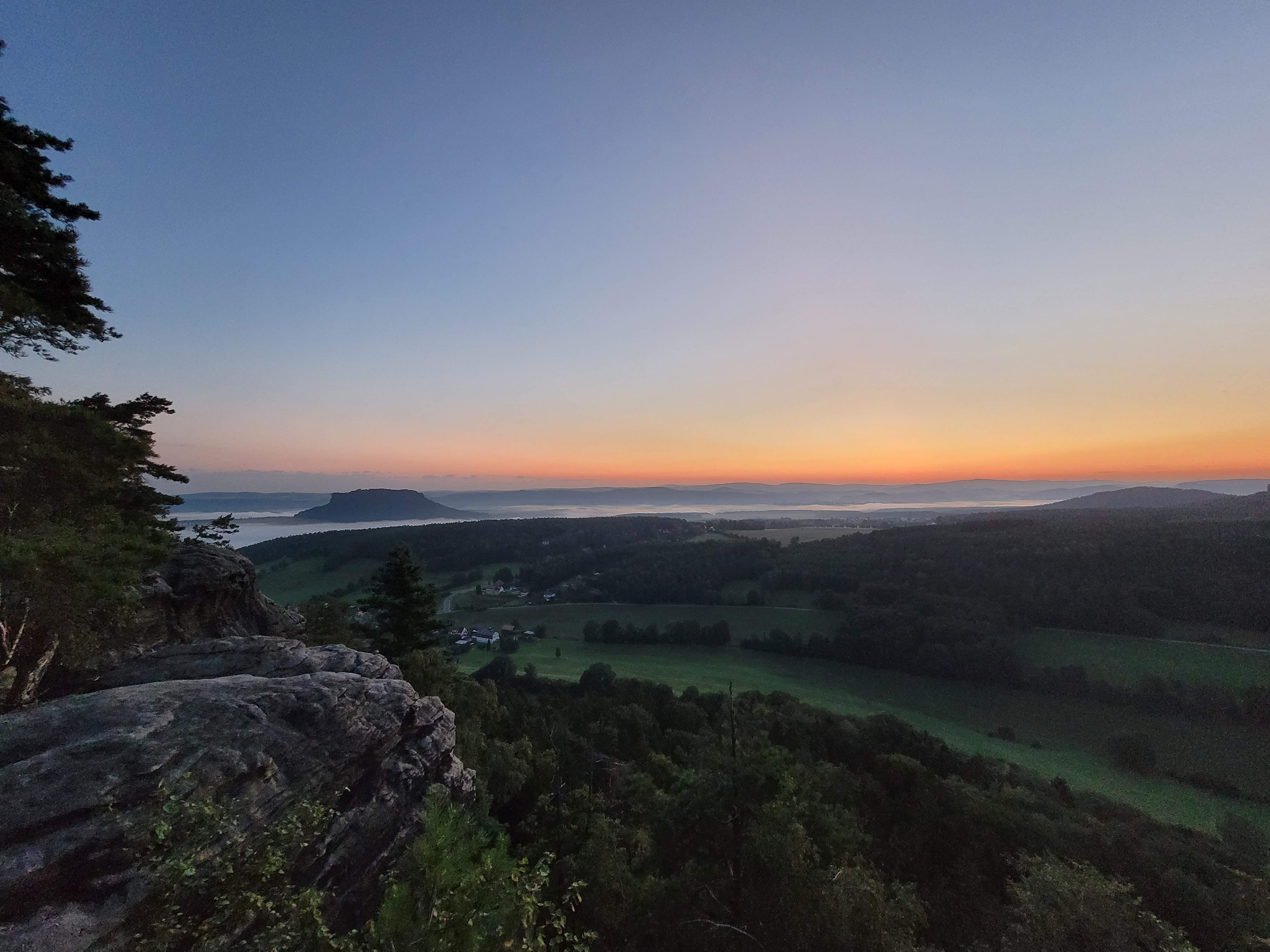 Sonnenaufgang Pfaffenstein